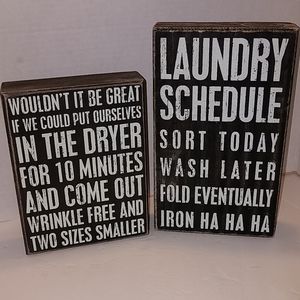 Laundry Room Wall Art Set of Two